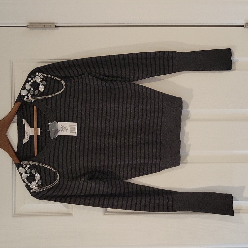 RARE NWT Britney for Candies Sweater with Embellished Shoulders